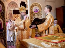Епископ Павлово-Посадский Силуан совершил Литургию в храме Живоначальной Троицы в Мосрентгене
