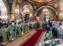 Митрополит Воскресенский Григорий совершил Литургию в храме преподобного Пимена Великого в Новых Воротниках