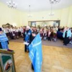 Праздник первого звонка прошел в православной школе имени преподобного Сергия Радонежского в Свиблове