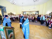 Праздник первого звонка прошел в православной школе имени преподобного Сергия Радонежского в Свиблове