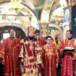 Епископ Истринский Серафим возглавил Литургию в храме Усекновения главы Иоанна Предтечи под Бором